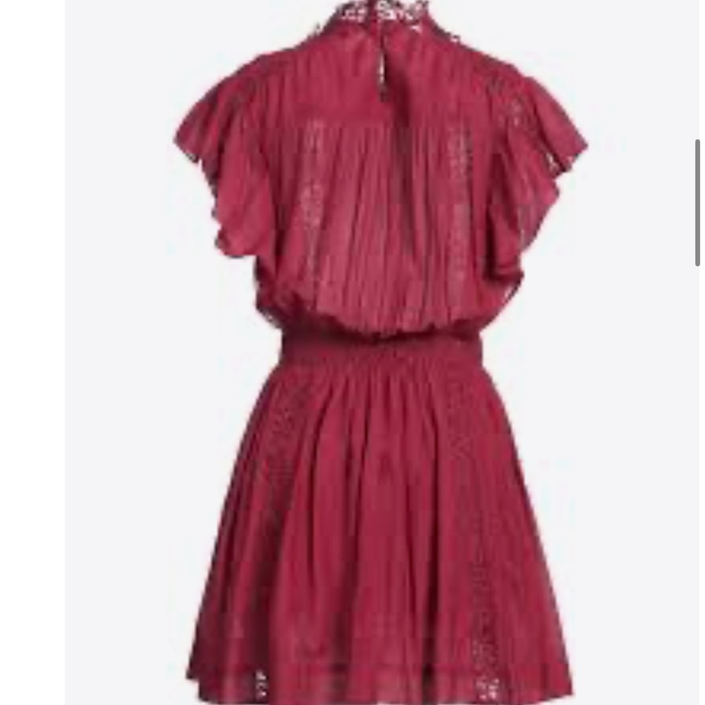 Women's Mini Dress in Raspberry Red - Picture 3 of 6